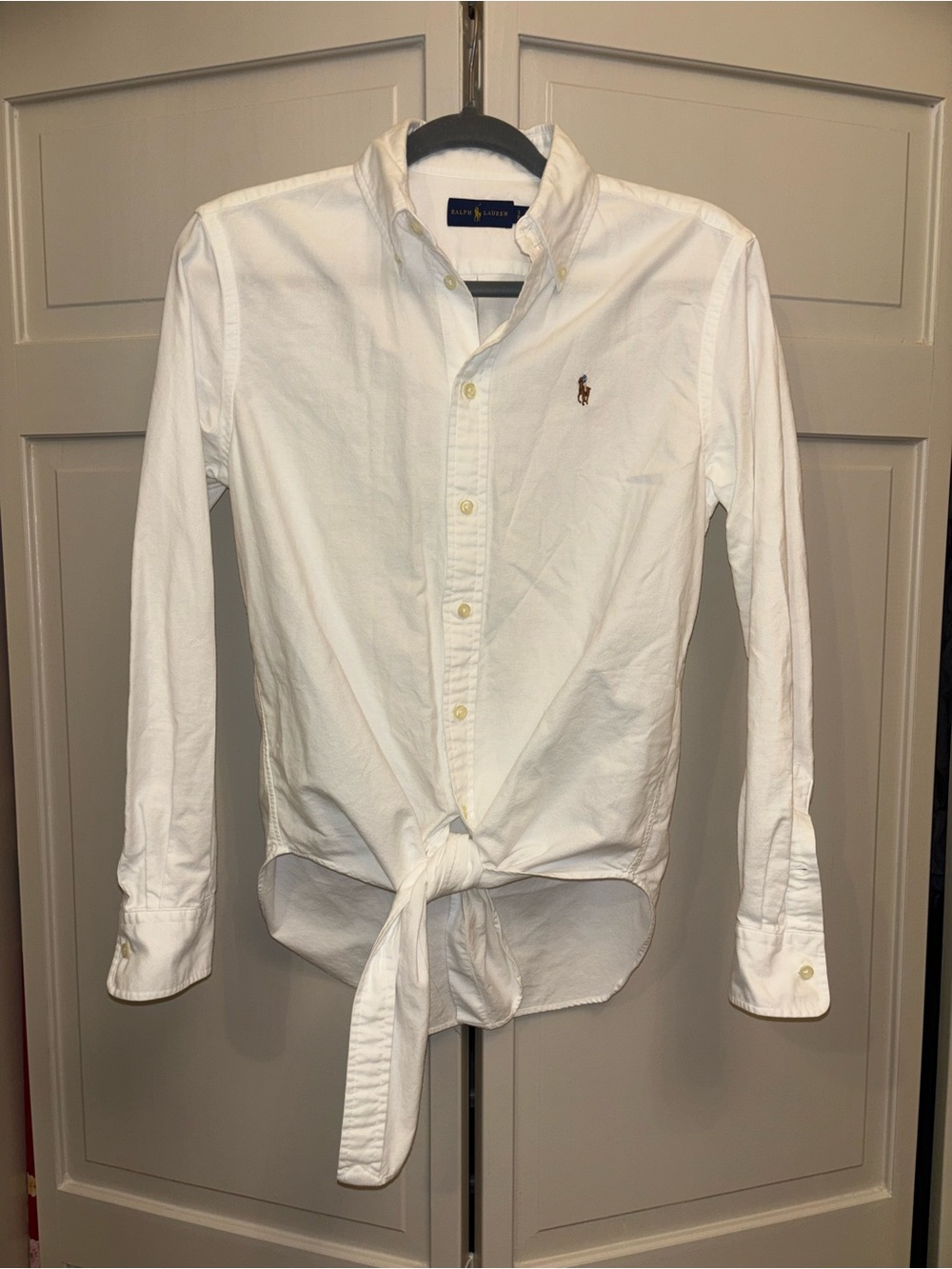 White long sleeve button down Ralph Lauren shirt - Picture 4 of 6